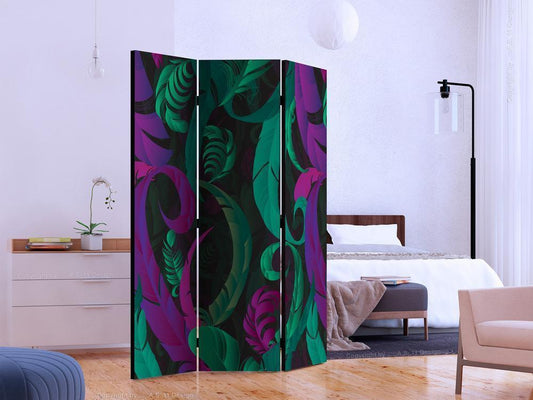 Decorative partition-Room Divider - Dance of Feathers-Folding Screen Wall Panel by ArtfulPrivacy