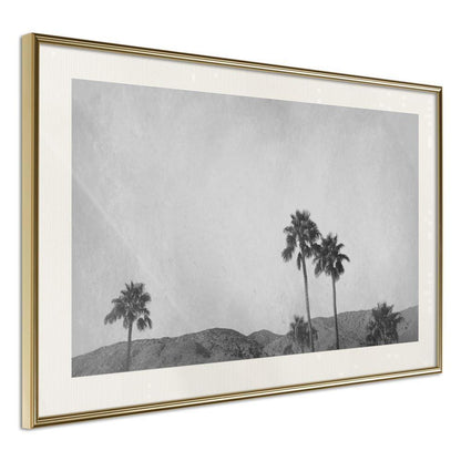 Black and White Framed Poster - Sky of California-artwork for wall with acrylic glass protection