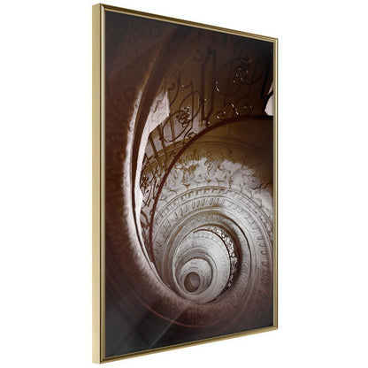 Autumn Framed Poster - Winding Staircase-artwork for wall with acrylic glass protection