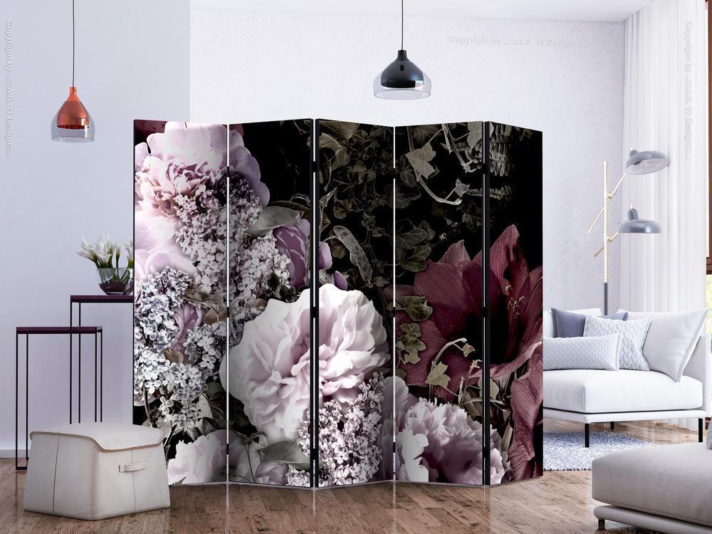 Decorative partition-Room Divider - Vintage Garden II-Folding Screen Wall Panel by ArtfulPrivacy