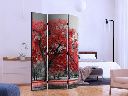 Decorative partition-Room Divider - Autumn in the Park-Folding Screen Wall Panel by ArtfulPrivacy