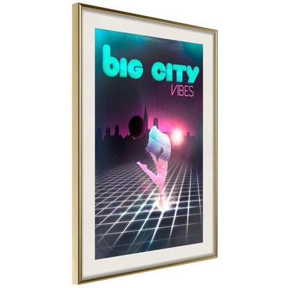 Typography Framed Art Print - Night Fever-artwork for wall with acrylic glass protection