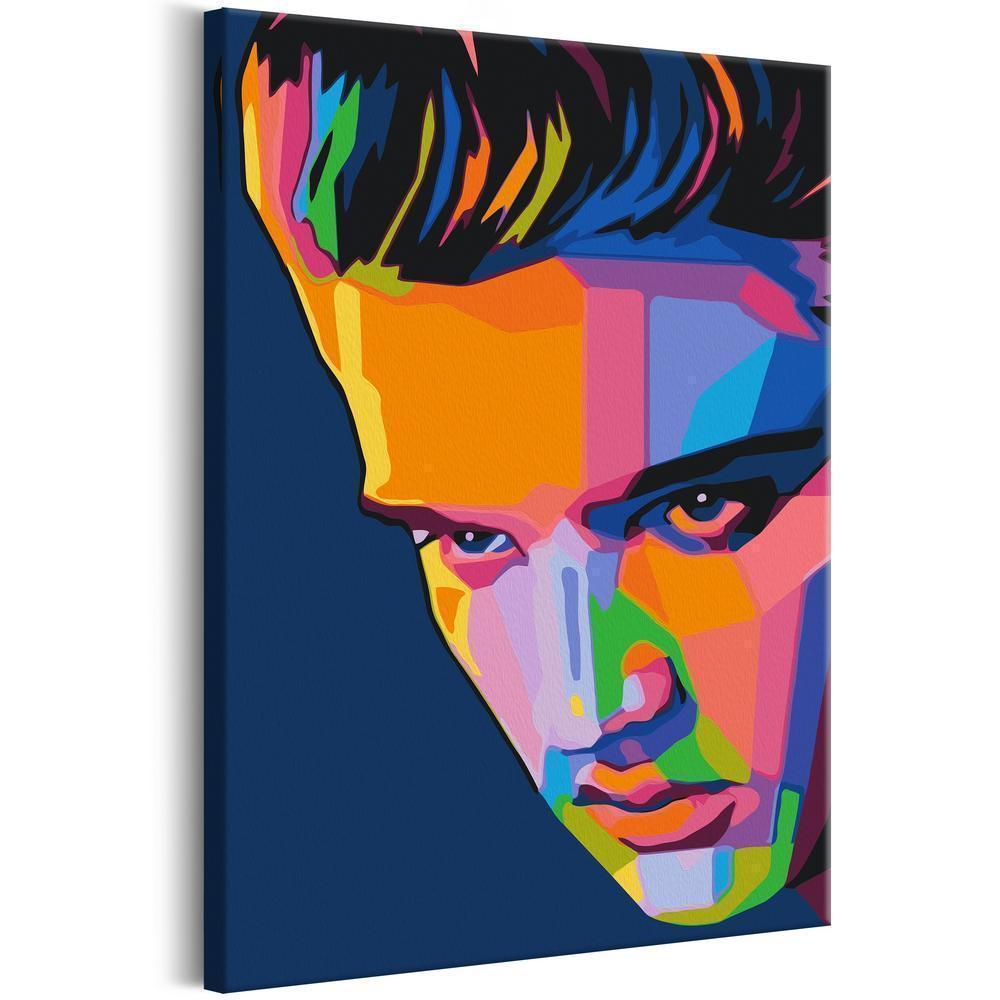 Start learning Painting - Paint By Numbers Kit - Colourful Elvis - new hobby