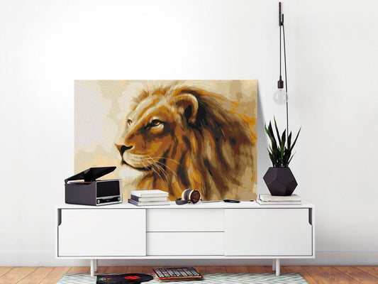 Start learning Painting - Paint By Numbers Kit - Lion King - new hobby