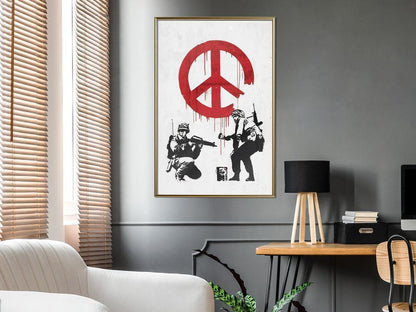 Urban Art Frame - Banksy: CND Soldiers II-artwork for wall with acrylic glass protection