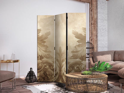 Room Divider - Carved Baroque Ornaments - Rich Composition in Sepia Colors