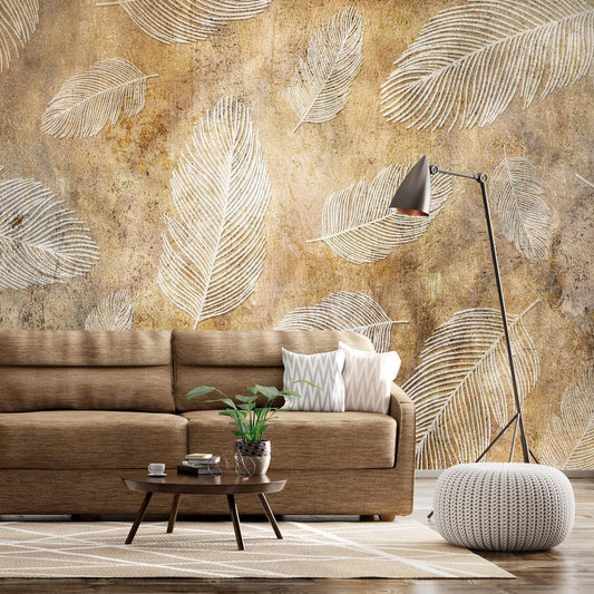 Wall Mural - Flying Feathers-Wall Murals-ArtfulPrivacy