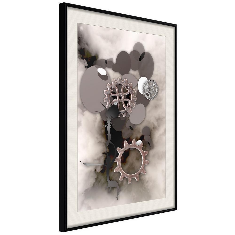Abstract Poster Frame - Ancient Mechanism-artwork for wall with acrylic glass protection
