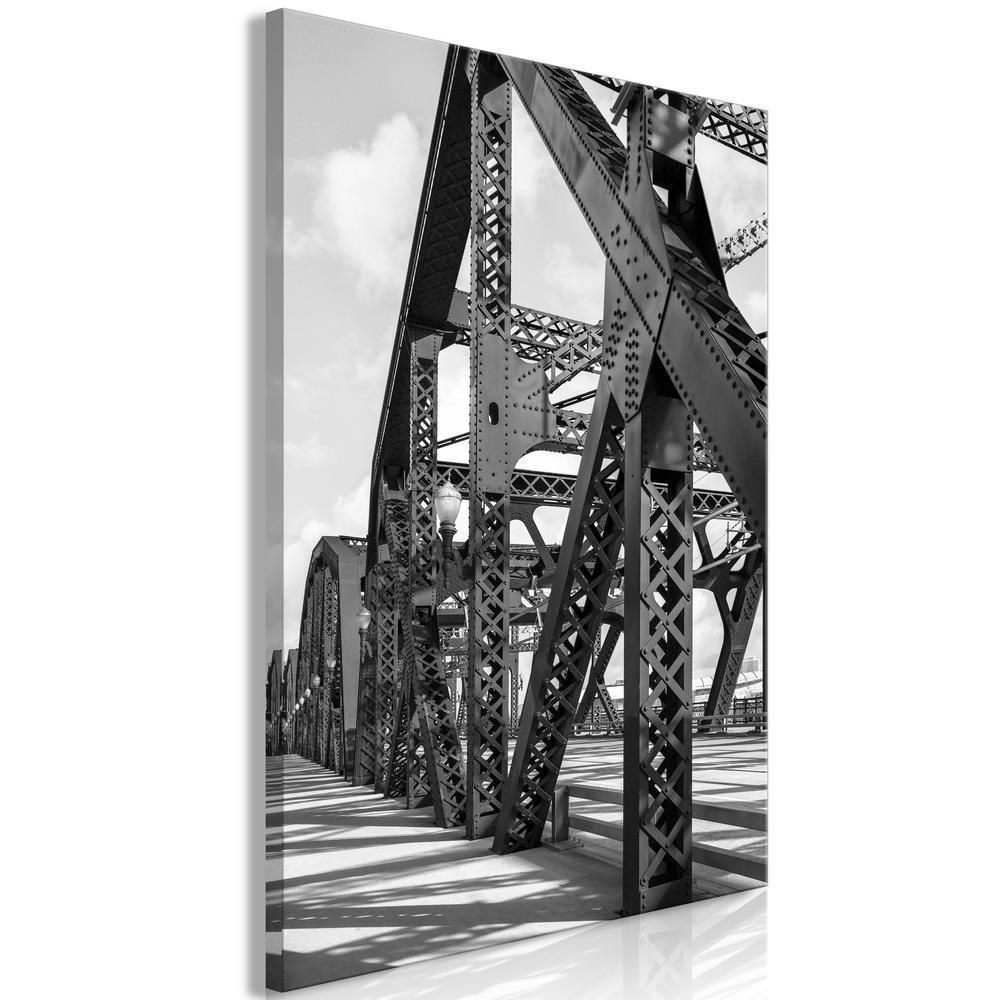 Canvas Print - Bridge at Morning (1 Part) Vertical-ArtfulPrivacy-Wall Art Collection