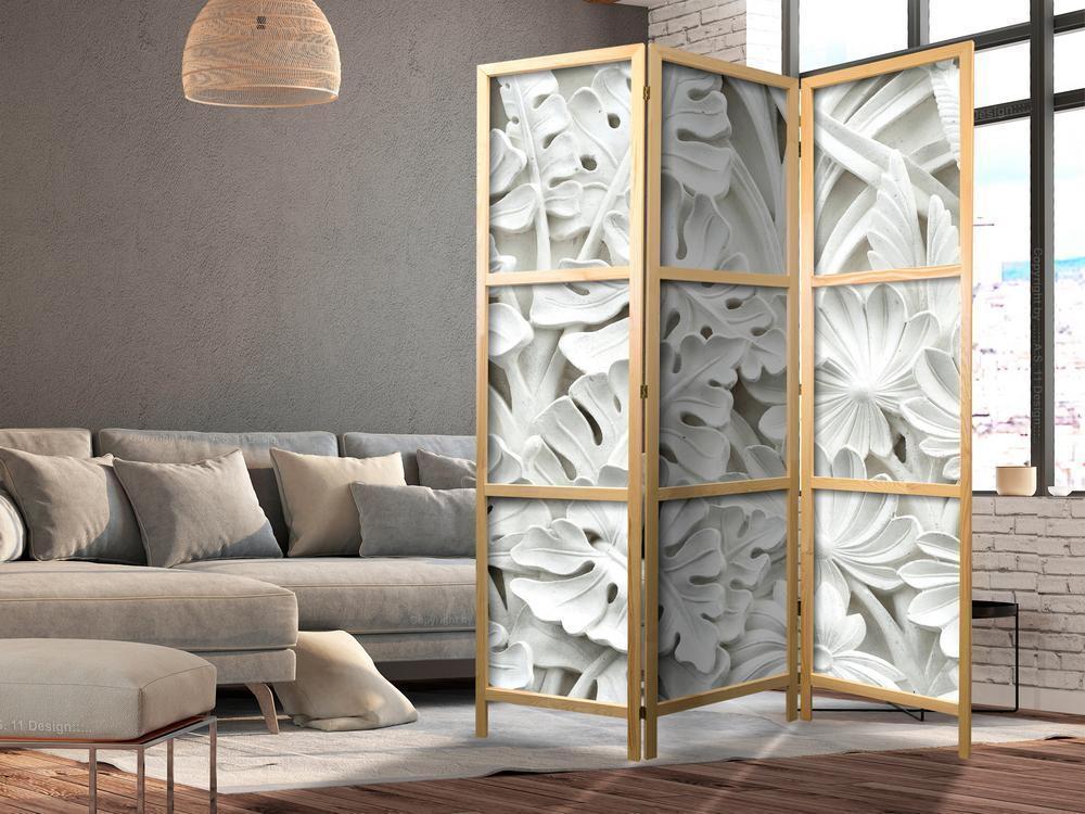 Shoji room Divider - Japanese Room Divider - Alabaster Garden I - ArtfulPrivacy