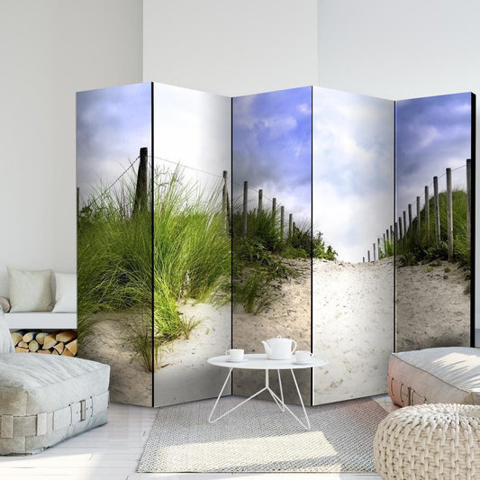 Decorative partition-Room Divider - Path to the Sea II-Folding Screen Wall Panel by ArtfulPrivacy