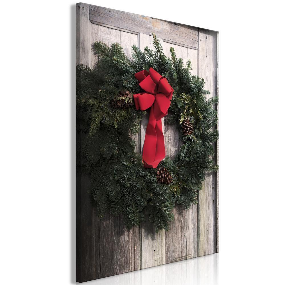 Canvas Print - Christmas Wreath (1 Part) Vertical