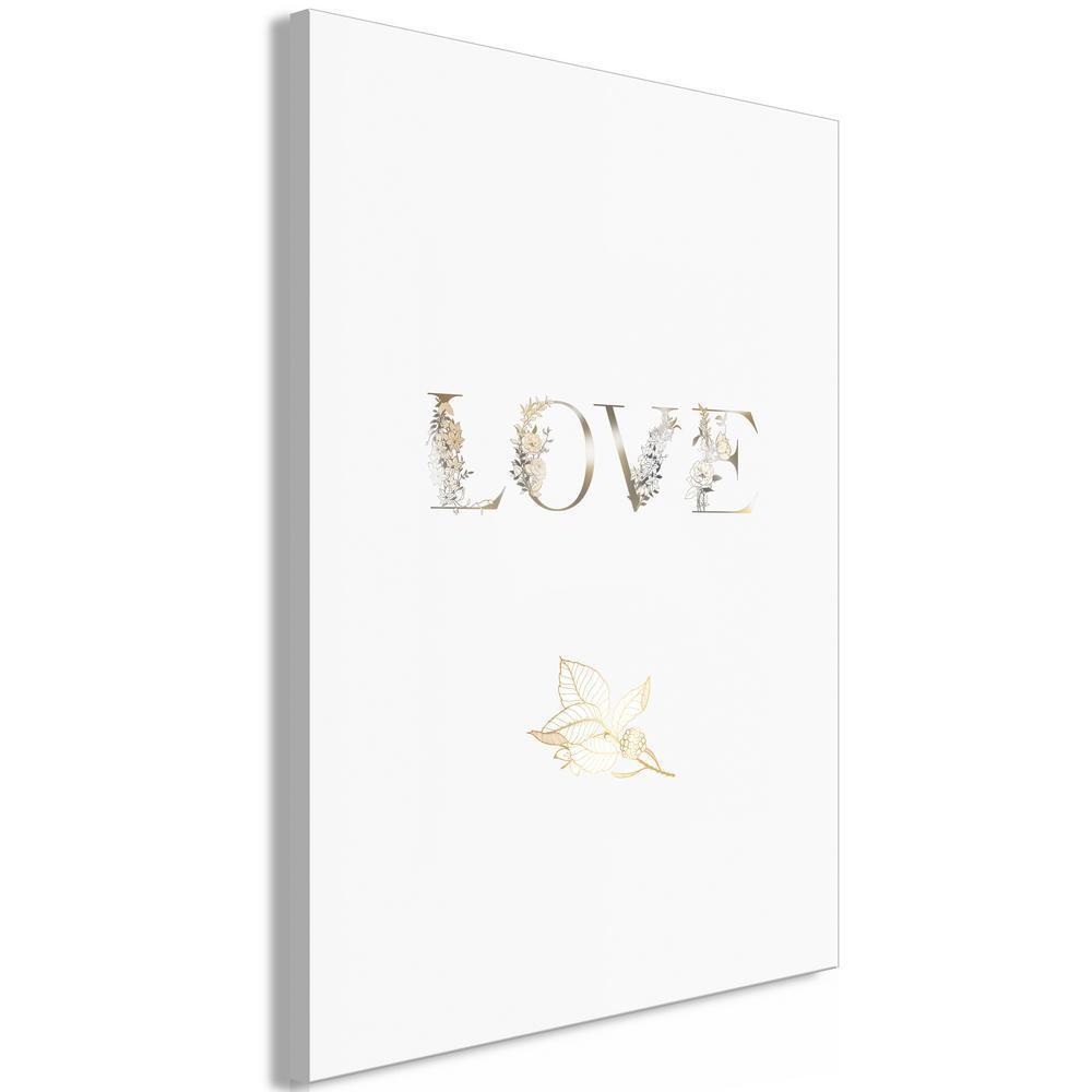 Canvas Print - Love Is Strength (1 Part) Vertical-ArtfulPrivacy-Wall Art Collection