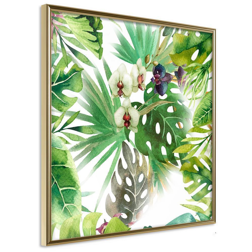 Botanical Wall Art - Monsteras, Inc. II (Square)-artwork for wall with acrylic glass protection