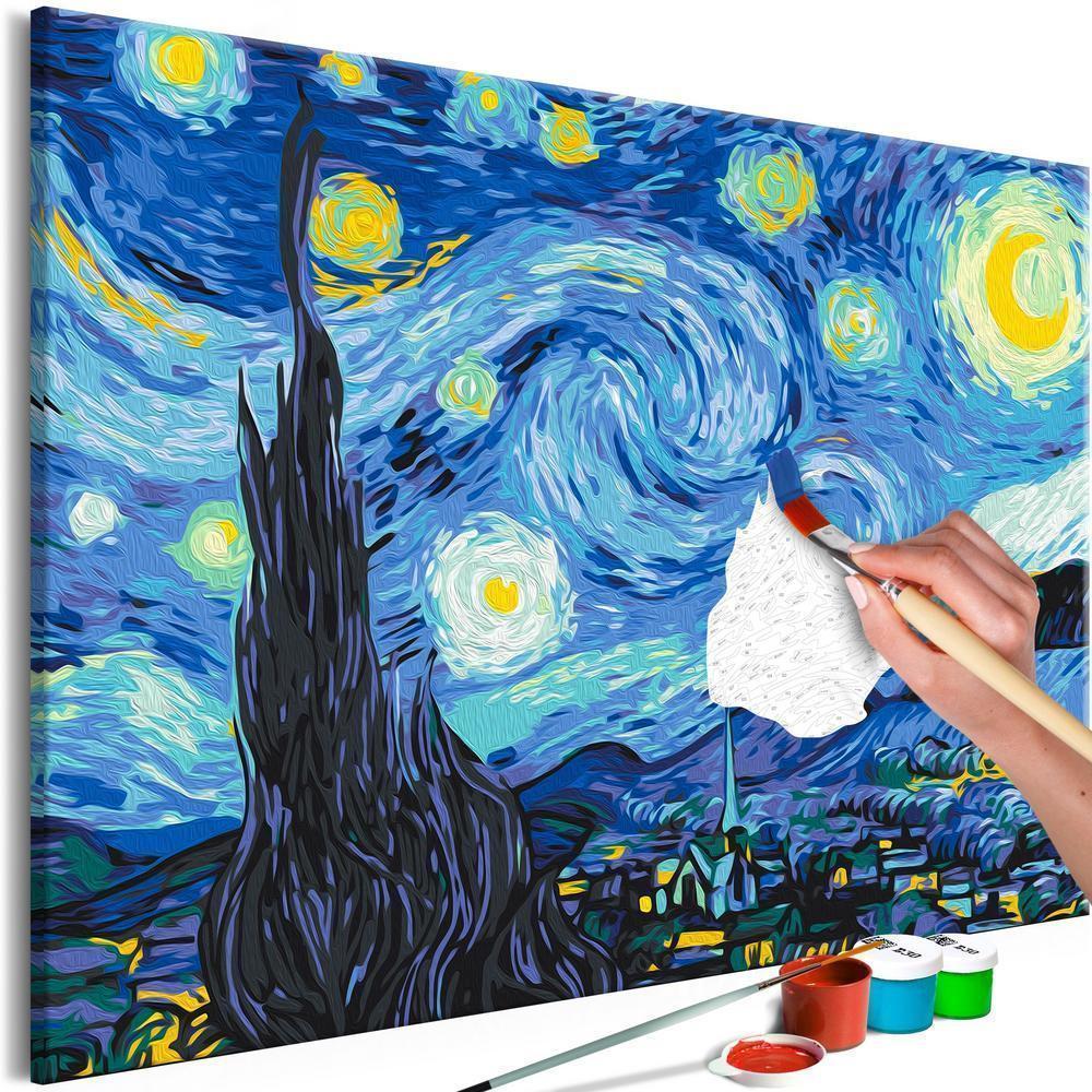 Start learning Painting - Paint By Numbers Kit - Van Gogh's Starry Night - new hobby