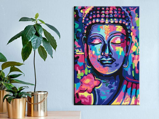 Start learning Painting - Paint By Numbers Kit - Buddha's Crazy Colors - new hobby