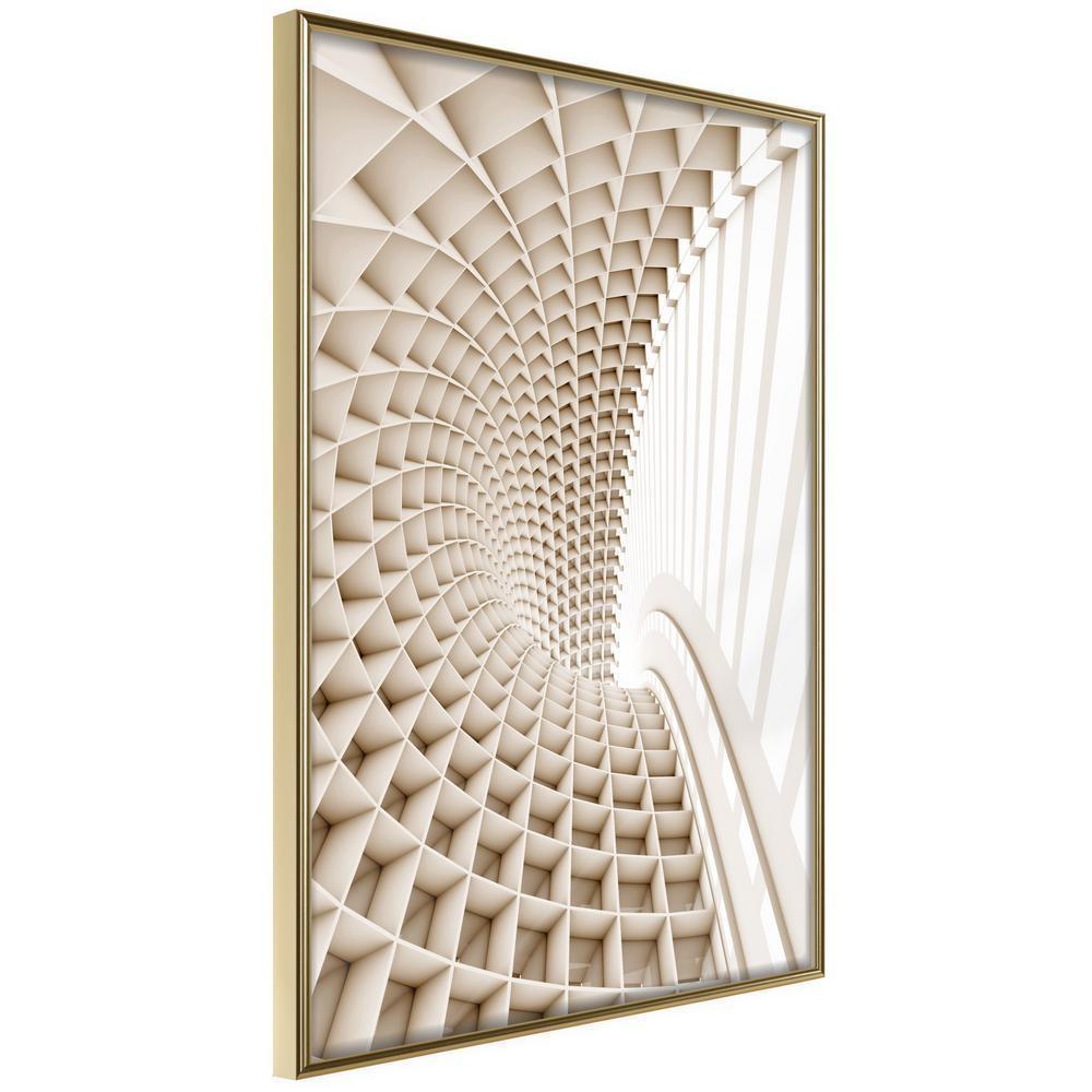 Abstract Poster Frame - Curved Library-artwork for wall with acrylic glass protection