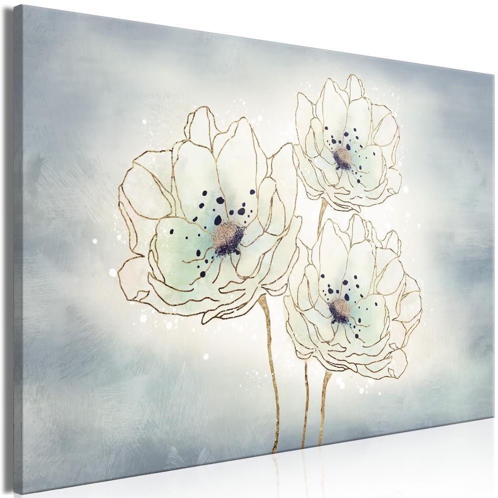 Canvas Print - Ocean Flowers (1 Part) Wide-ArtfulPrivacy-Wall Art Collection