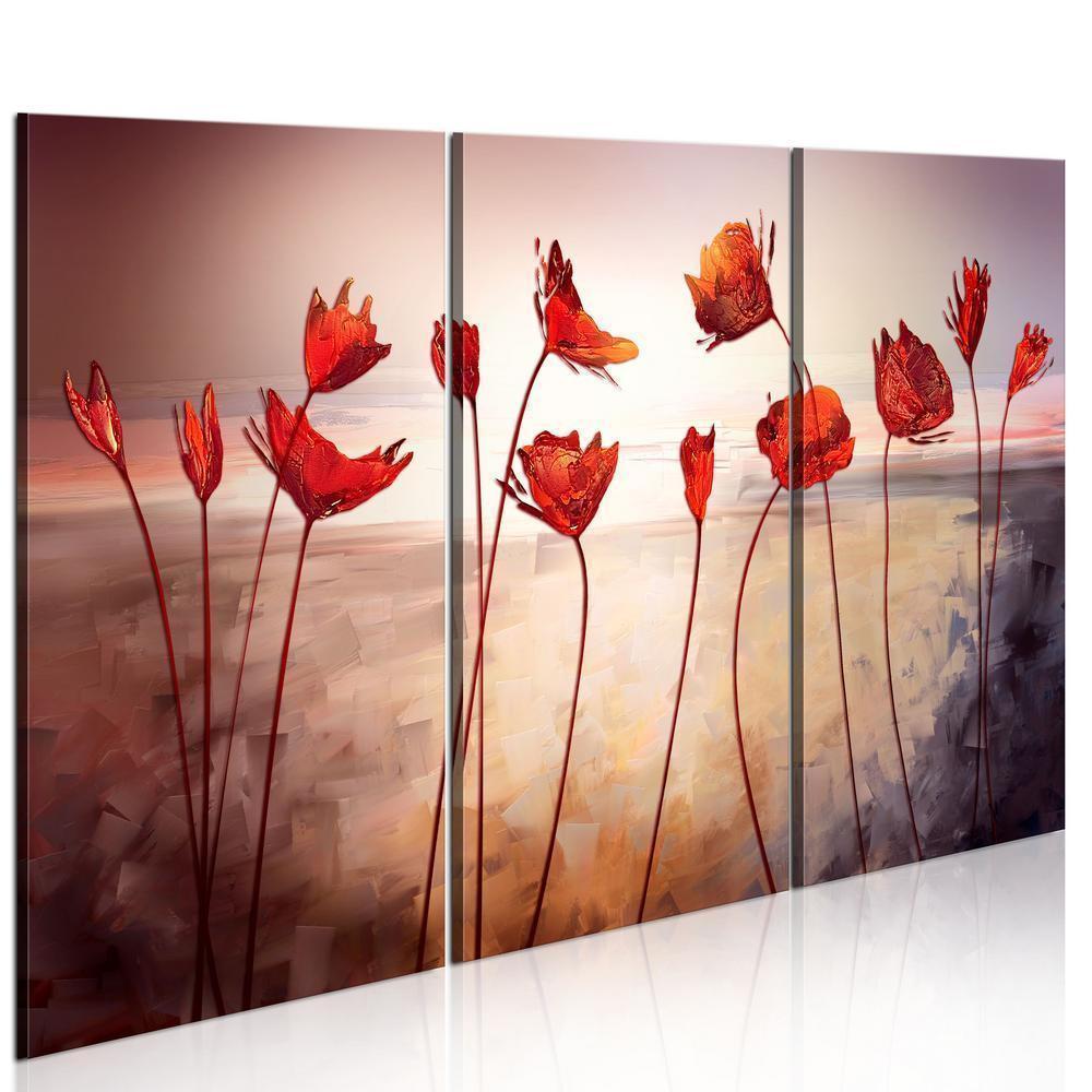 Canvas Print - Bright red poppies-ArtfulPrivacy-Wall Art Collection