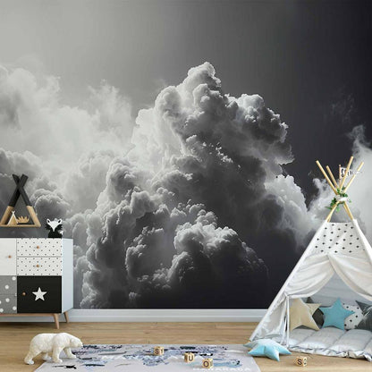 Wall Mural - Extraordinary Phenomenon: The Sun Illuminating Dark Clouds