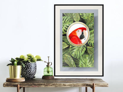 Botanical Wall Art - Parrot Says Hi-artwork for wall with acrylic glass protection