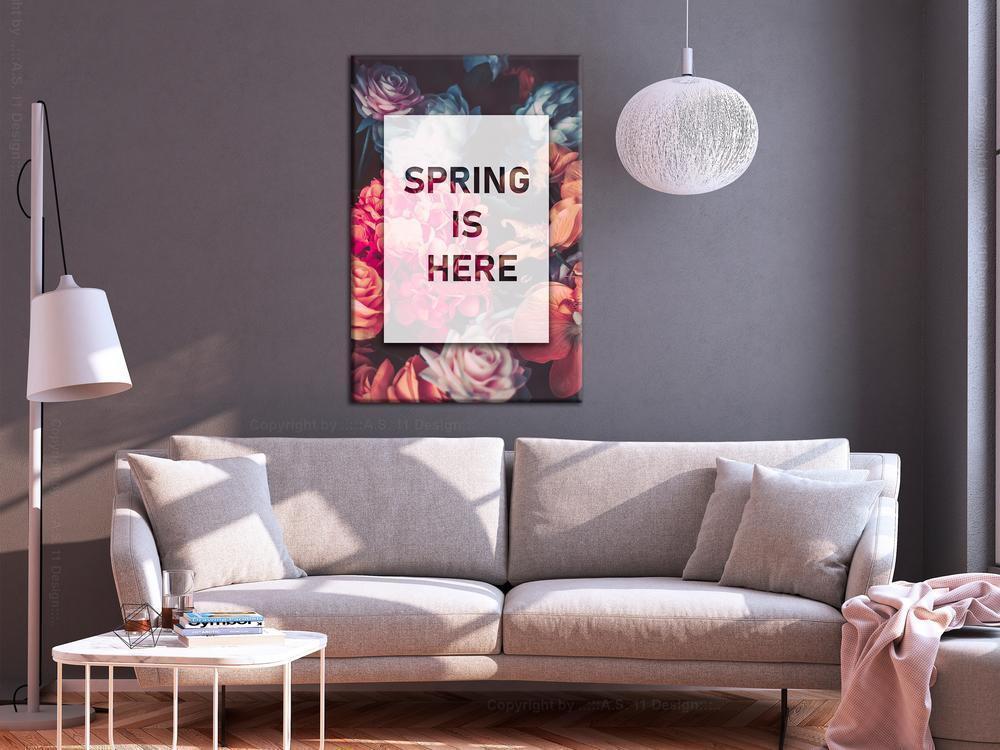 Canvas Print - Spring Is Here (1 Part) Vertical-ArtfulPrivacy-Wall Art Collection