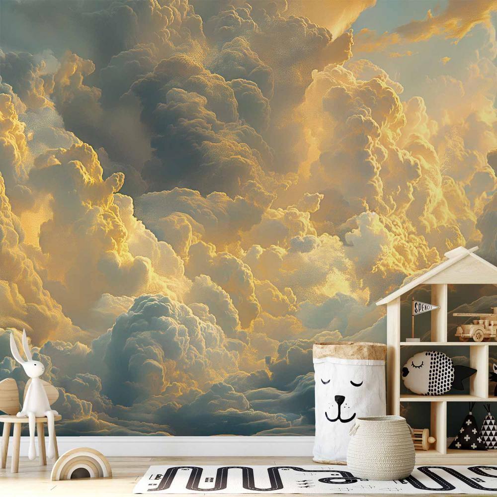 Wall Mural - Last Breath of the Day: Clouds Illuminated by Evening Glow