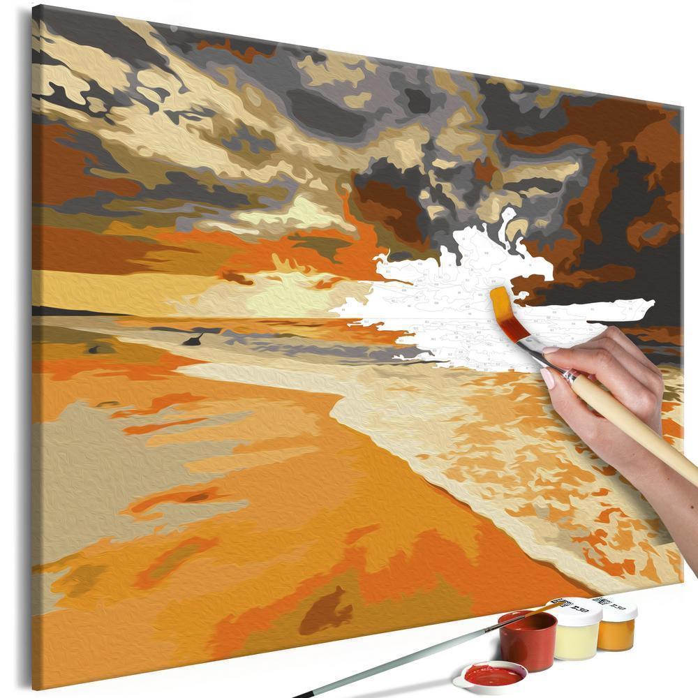 Start learning Painting - Paint By Numbers Kit - Golden Beach - new hobby