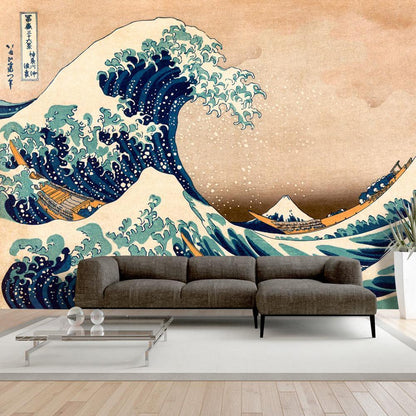 Wall Mural - Hokusai: The Great Wave off Kanagawa (Reproduction)-Wall Murals-ArtfulPrivacy