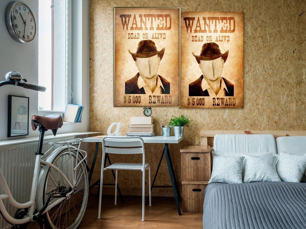 Typography Framed Art Print - Long Time Ago in the Wild West-artwork for wall with acrylic glass protection