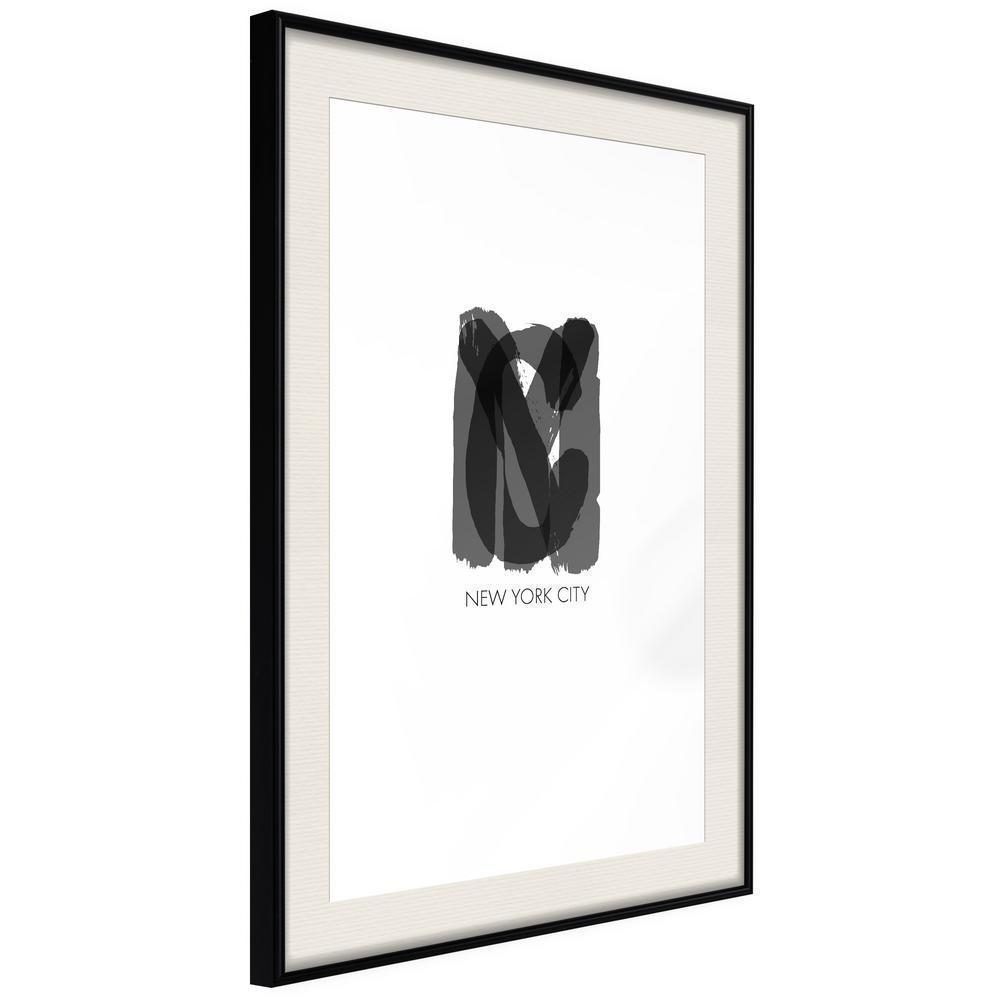 Typography Framed Art Print - NYC-artwork for wall with acrylic glass protection