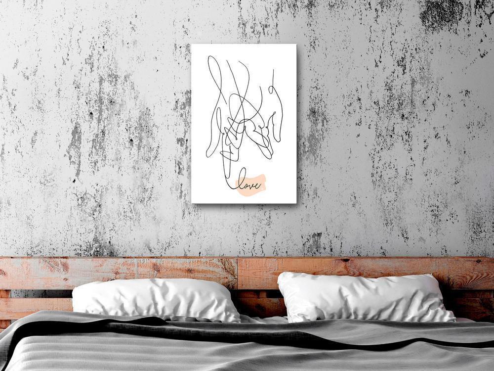 Canvas Print - Tangled Love (1 Part) Vertical-ArtfulPrivacy-Wall Art Collection