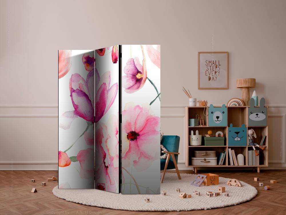 Room Divider - Pink Flowers