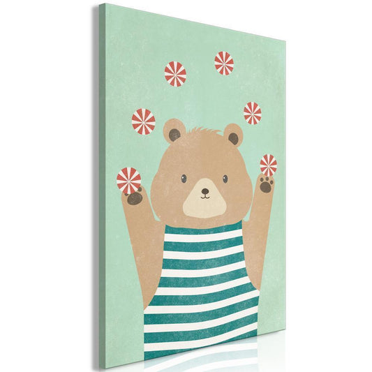 Canvas Print - Juggling Bear (1 Part) Vertical