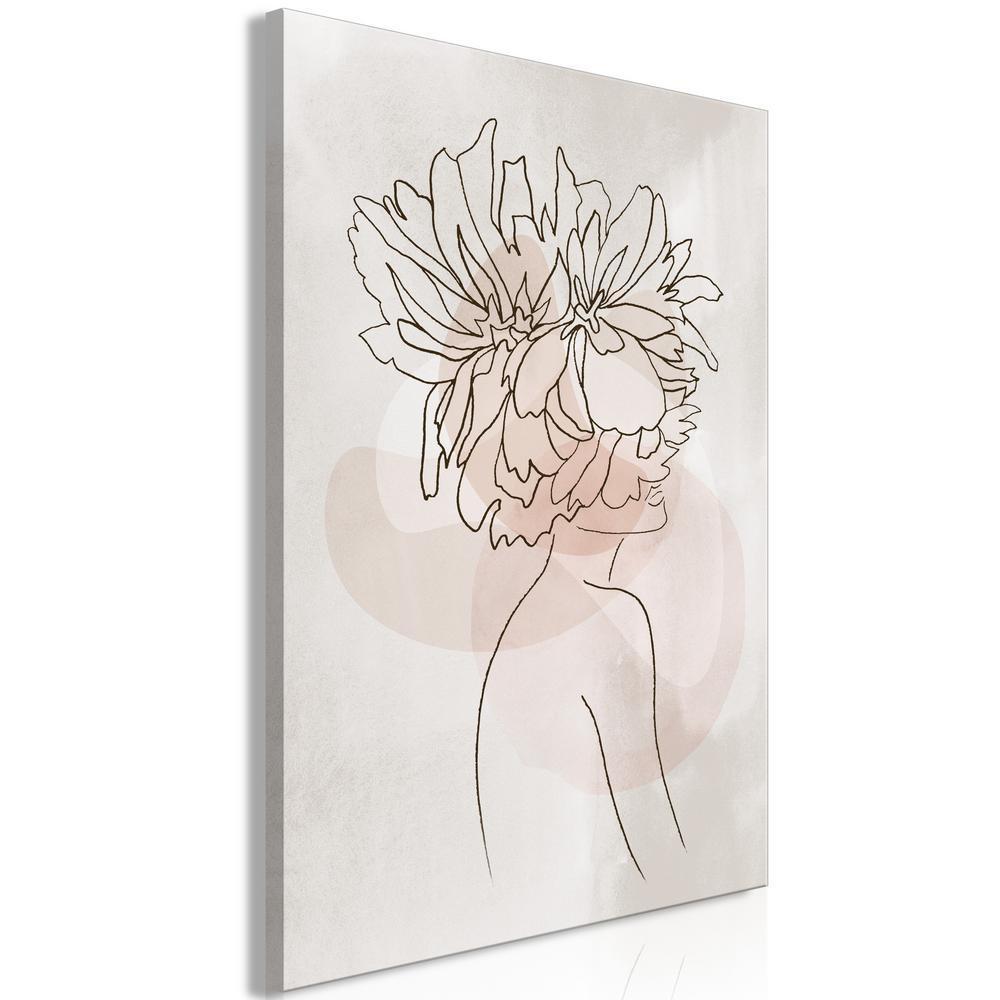 Canvas Print - Sophie's Flowers (1 Part) Vertical-ArtfulPrivacy-Wall Art Collection