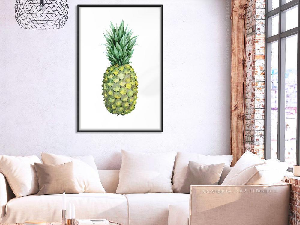 Botanical Wall Art - Unripe Pineapple-artwork for wall with acrylic glass protection