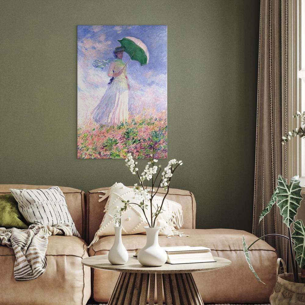 Canvas Print - Woman with a Parasol, facing right-ArtfulPrivacy-Wall Art Collection