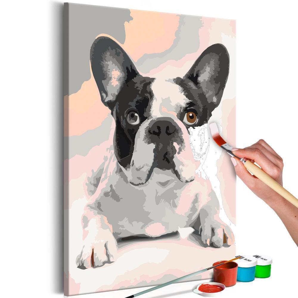Start learning Painting - Paint By Numbers Kit - French Bulldog - new hobby