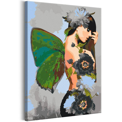 Start learning Painting - Paint By Numbers Kit - Butterfly Woman - new hobby