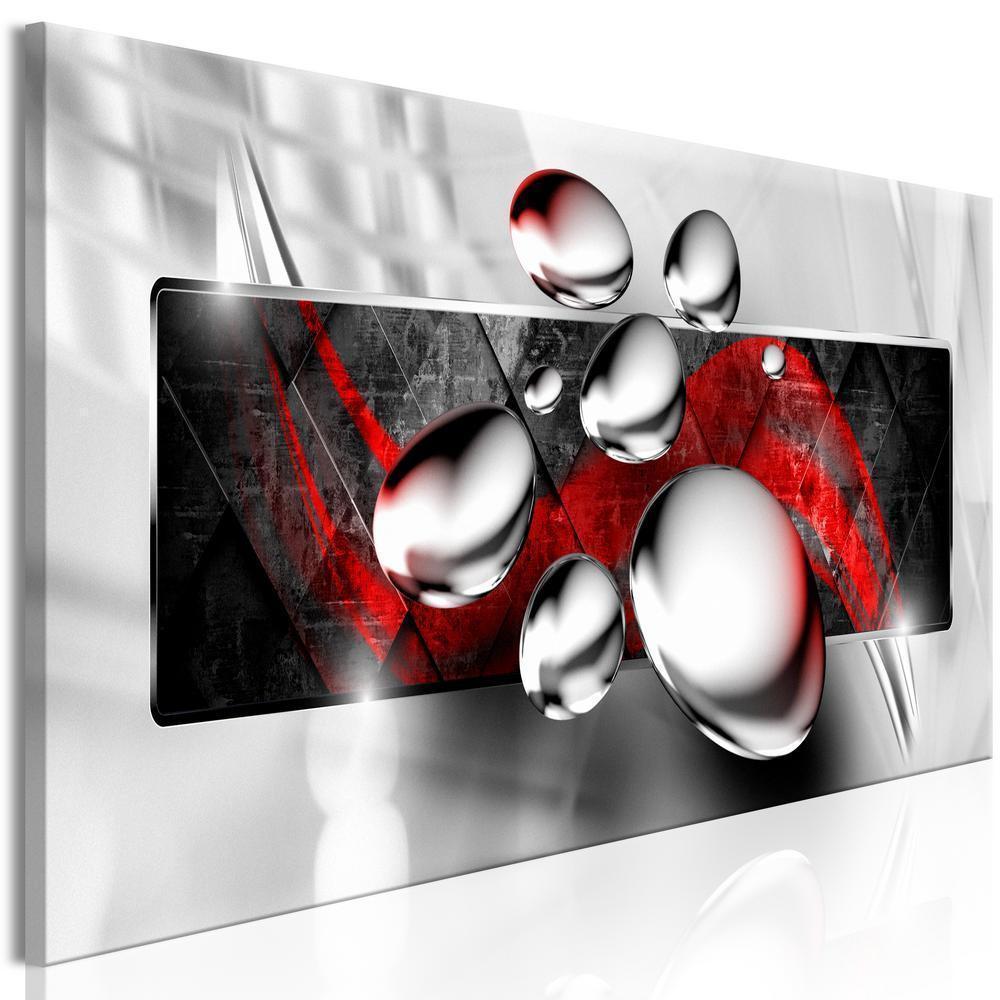 Canvas Print - Shiny Stones (1 Part) Narrow Red-ArtfulPrivacy-Wall Art Collection