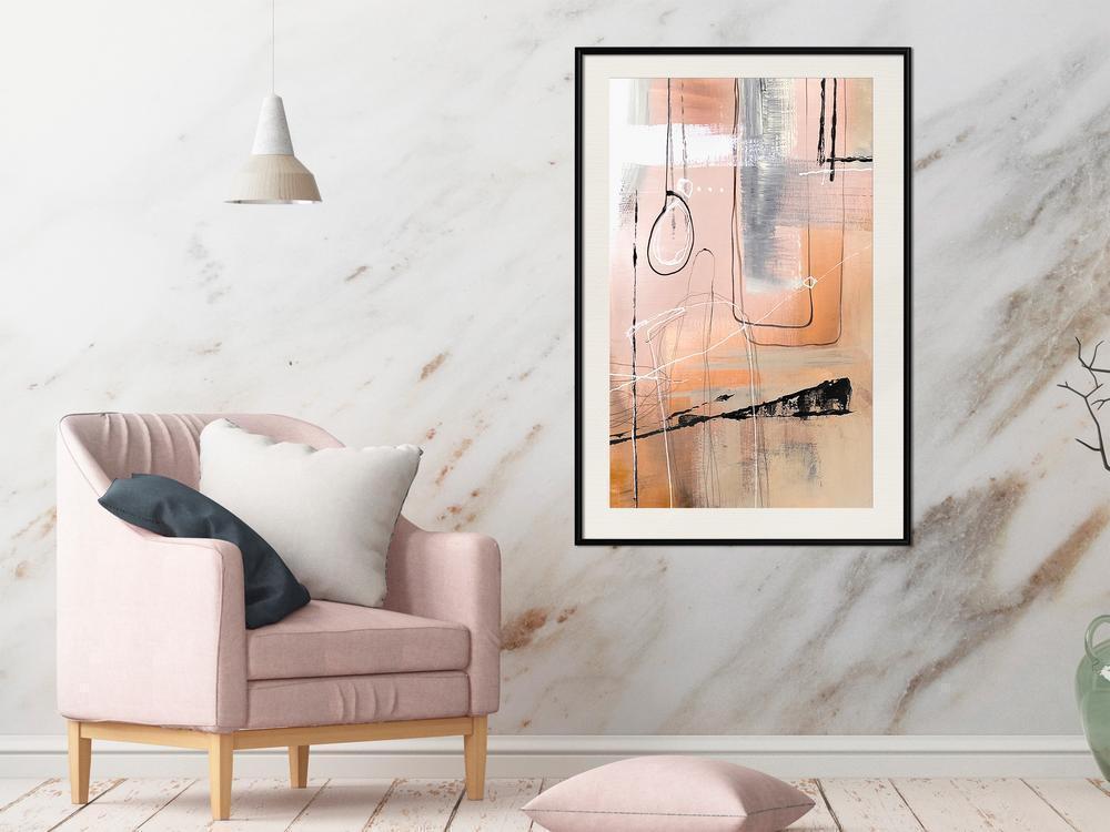 Abstract Poster Frame - Pastel Abstraction-artwork for wall with acrylic glass protection