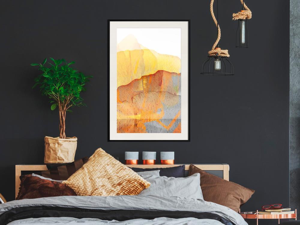 Abstract Poster Frame - Martian Landscape-artwork for wall with acrylic glass protection