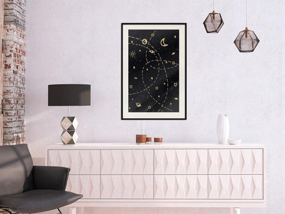 Abstract Poster Frame - Orbits-artwork for wall with acrylic glass protection