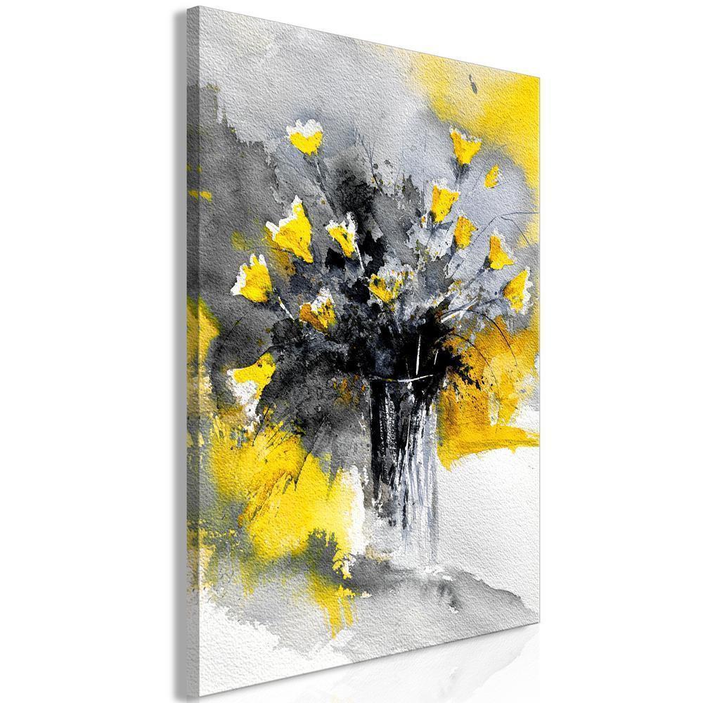 Canvas Print - Bouquet of Colours (1 Part) Vertical Yellow-ArtfulPrivacy-Wall Art Collection