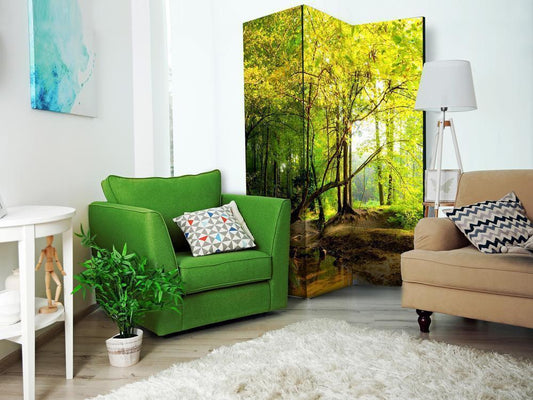 Decorative partition-Room Divider - Forest Clearing-Folding Screen Wall Panel by ArtfulPrivacy