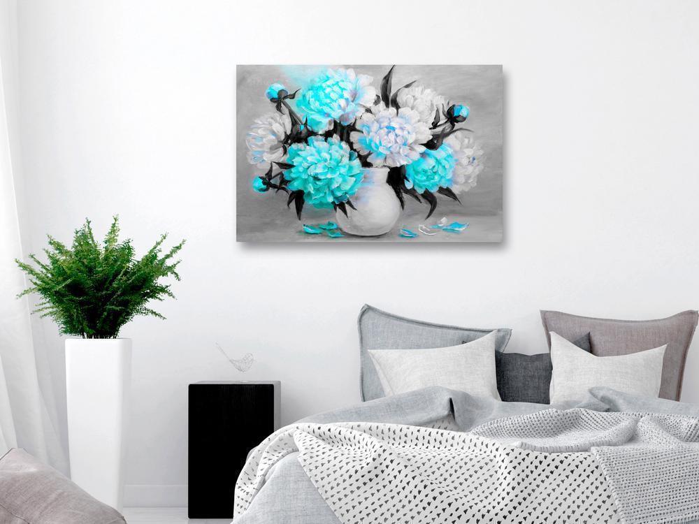 Canvas Print - Fragrant Colours (1 Part) Wide Blue-ArtfulPrivacy-Wall Art Collection