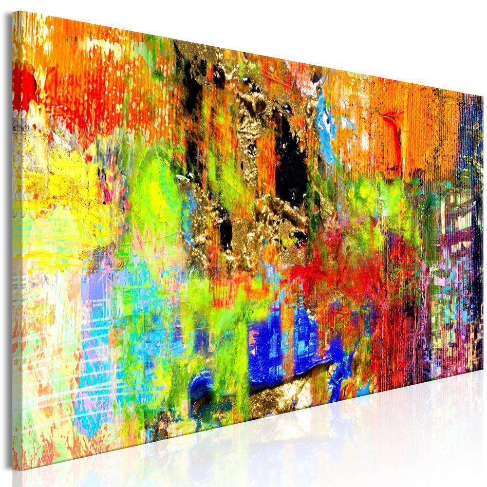 Canvas Print - Colourful Abstraction (1 Part) Narrow-ArtfulPrivacy-Wall Art Collection