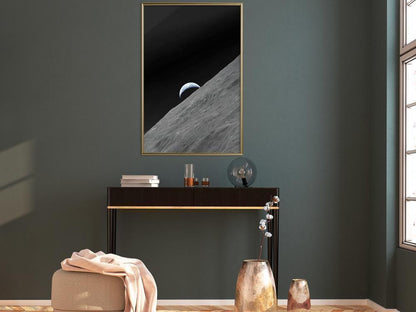 Framed Art - Planet in the Shadow-artwork for wall with acrylic glass protection