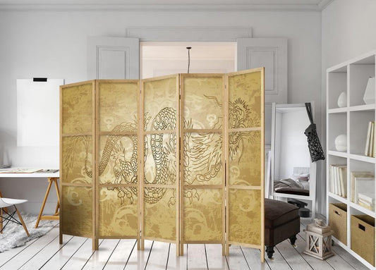 Shoji room Divider - Japanese Room Divider - Style: Dragon II - ArtfulPrivacy