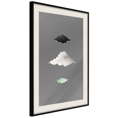 Abstract Poster Frame - Cloud Family-artwork for wall with acrylic glass protection